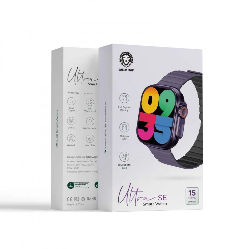 GREEN LION - ساعة الترا SE الذكيه بنفسجي بتقنية NFC