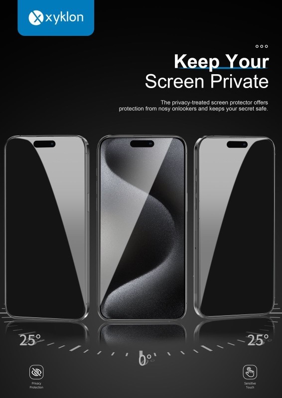 استكر حمايه الشاشه زجاج خصوصية ( لقافة) - ايفون 14 برو