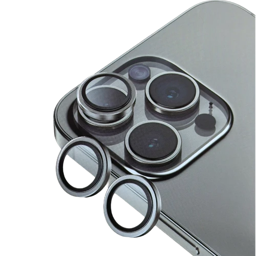 XYKLON - حماية كاميرا مميزه بتقنيه 3D للايفون 15 برو & 15 برو ماكس - تيتانيوم طبيعي