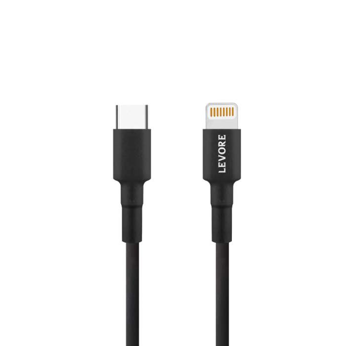ليفوري - كابل شحن تايب سي إلى لايتنينج بطول M1.8 بلاستيك - أسود
