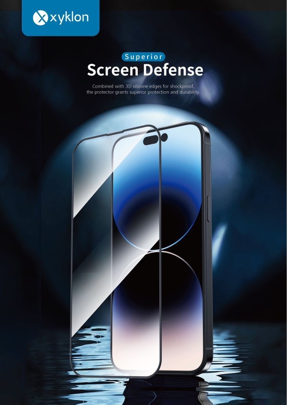 استكر حمايه الشاشه زجاج شفاف ضد البصمة - ايفون 14 برو