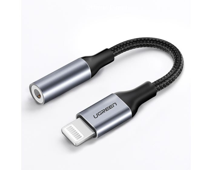 يوجرين - محول سماعات ابل من لايتننج الى دبوس جاك 3.5 ملم لون